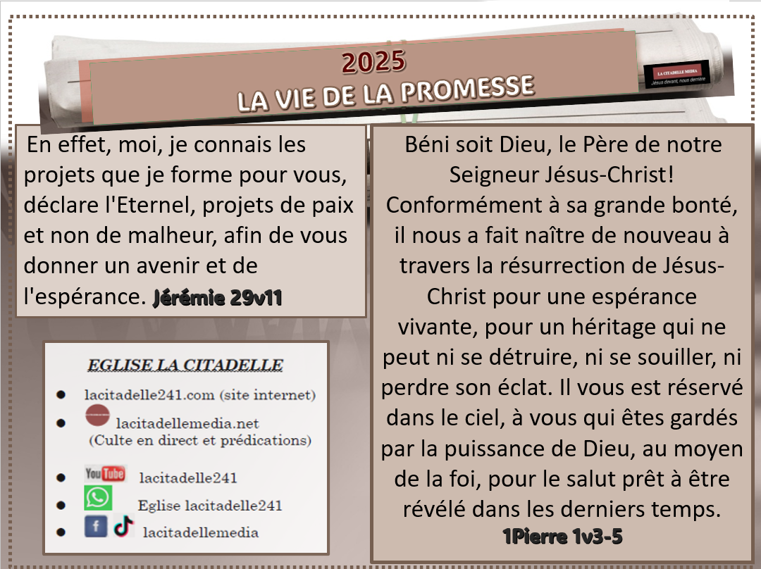 2025 la vie de la promesse